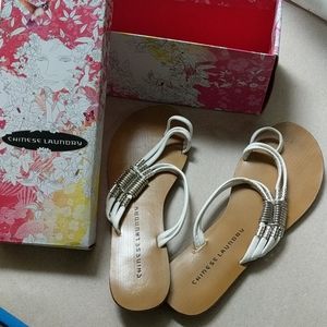 Chinese Laundry White flat sandals